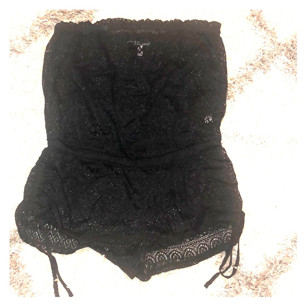 Mesh romper cover up